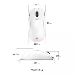 Безжична геймърска мишка ZOWIE ZA13-DW 4K, бяла                          