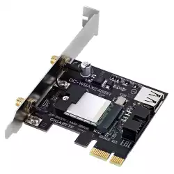 Безжична карта GIGABYTE GC-WBAX2400R RTL8852CE WIFI 6E 2x2 802.11ax, Bluetooth 5.3                          