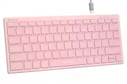 Безжична клавиатура A4TECH FBX51C FSTyler, розово                          
