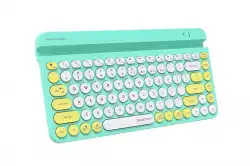 Безжична клавиатура A4tech Fstyler FBK30, Bluetooth, 2.4G, Стойка за телефон, Кирилизирана, Авокадо