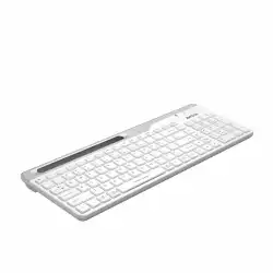 Безжична клавиатура A4tech Fstyler FBK25, Bluetooth, 2.4G, Стойка за телефон, Кирилизирана, Бял