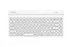 Безжична клавиатура A4tech Fstyler FBK30, Bluetooth, 2.4G, Стойка за телефон, Кирилизирана, Бяла