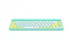 Безжична клавиатура A4tech Fstyler FBK30, Bluetooth, 2.4G, Стойка за телефон, Кирилизирана, Авокадо