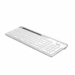 Безжична клавиатура A4tech Fstyler FBK25, Bluetooth, 2.4G, Стойка за телефон, Кирилизирана, Бял