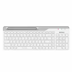 Безжична клавиатура A4tech Fstyler FBK25, Bluetooth, 2.4G, Стойка за телефон, Кирилизирана, Бял