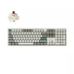 Безжична механичка клавиатура Keychron Q6 MAX Gateron Jupiter Brown Switch - Shell White