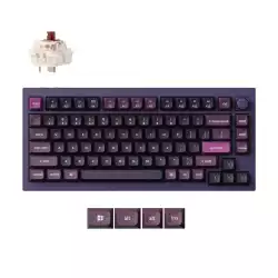 Безжична механичка клавиатура Keychron Q1 MAX Gateron Jupiter Brown Switch - Purple