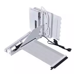 Брекет и кабел Lian Li 4 Slots Vertical GPU Kit v3, PCIe 5.0 за вертикален монтаж на видео карта - Бял