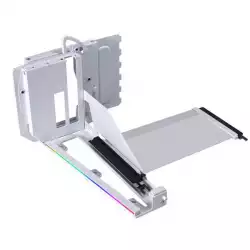 Брекет и кабел Lian Li 4 Slots Vertical GPU Kit v3, PCIe 5.0 за вертикален монтаж на видео карта - Бял