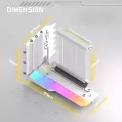Брекет за вертикален монтаж на GPU EZDIY-FAB RGB PCIe 4.0 Riser Cable 90°