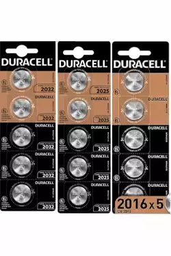 Бутонна батерия DURACELL CR2032, 3V, 5 бр. в блистер, Литиева, /цена за 1 батерия/                          