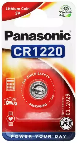 Бутонна батерия литиева PANASONIC  CR1220 3V                          
