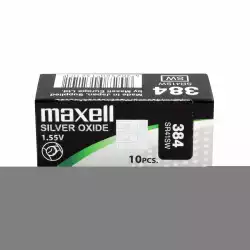 Бутонна батерия сребърна MAXELL SR41 SW /384/ AG3   1.55V                          