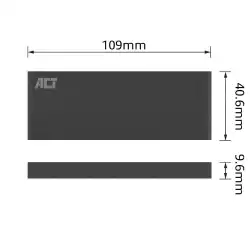 Чекмедже за твърд диск ACT AC1600, M.2 SSD, USB 3.2 Gen1, Черен