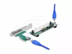 Delock Riser card PCI Express Card x 1 към 1 x PCI 32 Bit Slot с кабел 60 cm
