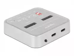 Докинг станция Delock 1 x M.2 NVMe SSD, 1 x M.2 SATA SSD, SD Express Card Reader, Клониране