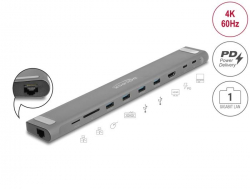 Докинг станция Delock Type-C, 4K - HDMI, USB 3.2 Gen 1, LAN, SD, PD 3.0 Докинг станция Delock Type-C, 4K - HDMI, USB 3.2 Gen 1, LAN, SD, PD 3.0