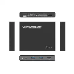 Докинг станция j5create JCDP392 90W Built-in USB-C, Travel Dock