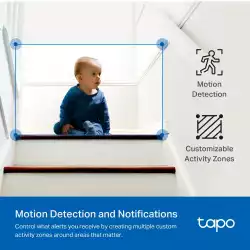 Домашна охранителна WiFi камера TP-Link Tapo C232, 3K 5Mp  с AI, Pan/Tilt, LAN, WiFi,SDmicro, нощно виждане
