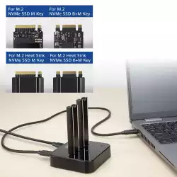Двойна SSD докинг станция, ACT M.2 NVMe/PCIe за клониране, USB-C 3.2 Gen2, 10 Gbps