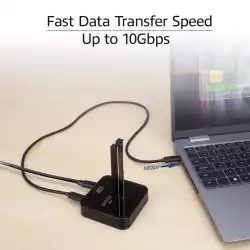 Двойна SSD докинг станция, ACT M.2 NVMe/PCIe  за клониране, USB-C 3.2 Gen2, 10 Gbps