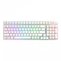 Геймърска безжична Клавиатура ASUS ROG Strix Scope II 96 - Moonlight White