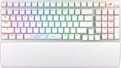 Геймърска безжична Клавиатура ASUS ROG Strix Scope II 96 - Moonlight White