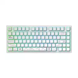 Геймърскa безжична клавиатура Dark Project ALU81A Terra Nova R2 White RGB
