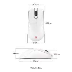 Геймърска безжична мишка ZOWIE FK2-DW 4K, бяла