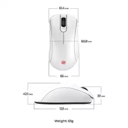 Геймърска безжична мишка ZOWIE EC2-DW 4K, Бяла