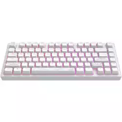 Геймърскa механична клавиатура Dark Project ALU81A Terra Nostra White RGB