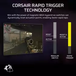Геймърскa механична клавиатура Corsair Vanguard Pro 96 Hall Effect - Hyperdrive Magnetic Switch