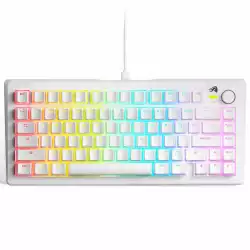 Геймърска механична клавиатура Glorious GMMK 3 75% White - Fox Linear Switches