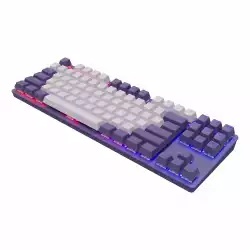 Геймърскa механична клавиатура Dark Project KD87A Violet - G3MS Sapphire Switches, RGB, PBT Keycaps