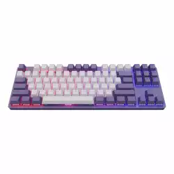 Геймърскa механична клавиатура Dark Project KD87A Violet - G3MS Sapphire Switches, RGB, PBT Keycaps
