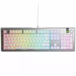 Геймърска механична клавиатура Glorious GMMK 3 Pro 100% Silver - Fox Linear Switches