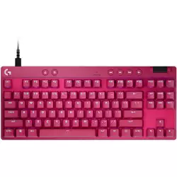 Геймърска механична клавиатура Logitech G Pro X RAPID TKL, Magnetic Analog Switch, Magenta