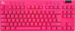 Геймърска механична клавиатура Logitech G Pro X TKL Lightspeed Tactile Switch, Magenta