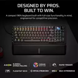 Геймърскa механична клавиатура Corsair Vanguard Pro 96 Hall Effect - Hyperdrive Magnetic Switch