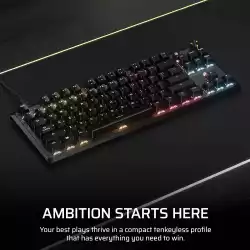 Геймърскa механична клавиатура Corsair K70 RGB MK.2 Core TKL, Corsair MLX Red суич
