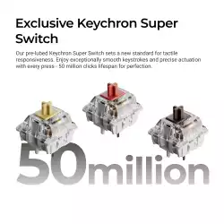 Геймърска Механична клавиатура Keychron C2 Pro 8K QMK - Super Brown Switch, Full Size
