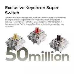 Геймърска Механична клавиатура Keychron C1 Pro 8K QMK - Super Brown Switch