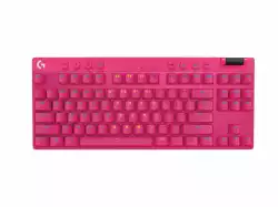 Геймърска механична клавиатура Logitech G Pro X TKL Lightspeed Tactile Switch, Magenta                          