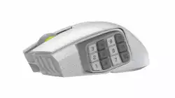 Геймърскa оптична мишка CORSAIR SCIMITAR ELITE WIRELESS SE White, 33000 DPI