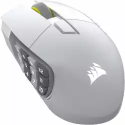 Геймърскa оптична мишка CORSAIR SCIMITAR ELITE WIRELESS SE White, 33000 DPI                          