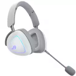 Геймърски безжични слушалки ASUS ROG Delta II White - USB-C, Aura Sync RGB