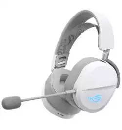 Геймърски безжични слушалки ASUS ROG Pelta White - USB-C, Aura Sync RGB