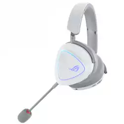 Геймърски безжични слушалки ASUS ROG Delta II White - USB-C, Aura Sync RGB