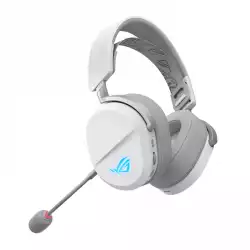 Геймърски безжични слушалки ASUS ROG Pelta White - USB-C, Aura Sync RGB
