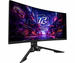 Геймърски Монитор ASRock PG34QRT2B - 34" WQHD (3440x1440) 1500R VA, 180Hz, 1ms